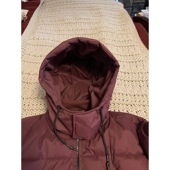 Jeans By Buffalo Men's XL Maroon Puffer Jacket With REMOVABLE Hood & Zipper Pock - Picture 12 of 14